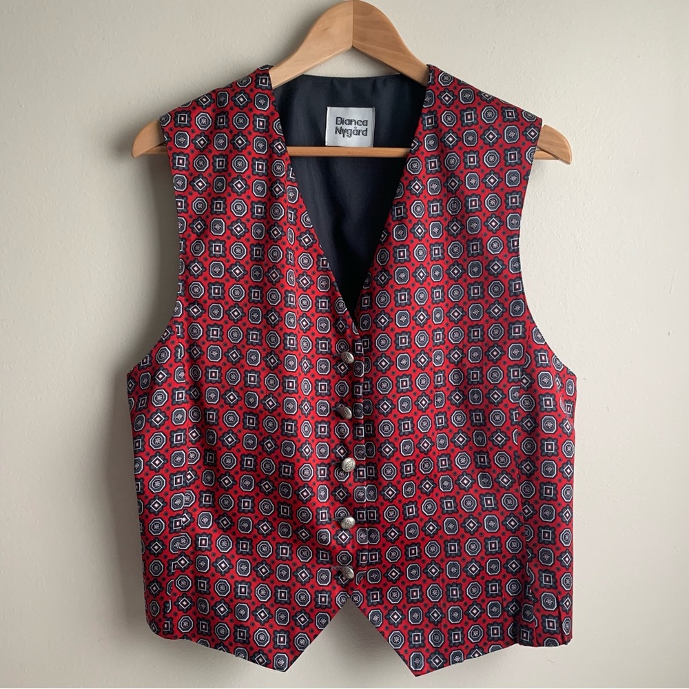 Vintage Bianca Nygard Satin Vest Size 10